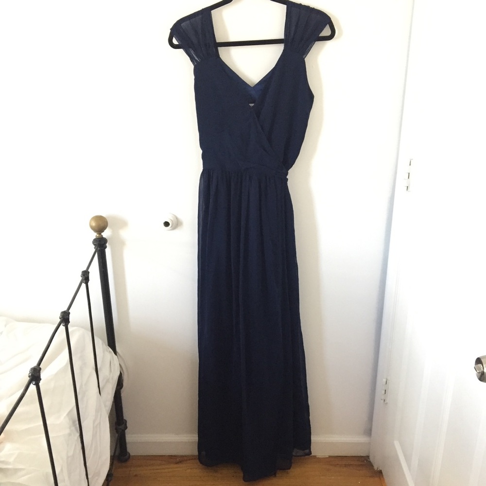 Navy blue bridesmaid dress